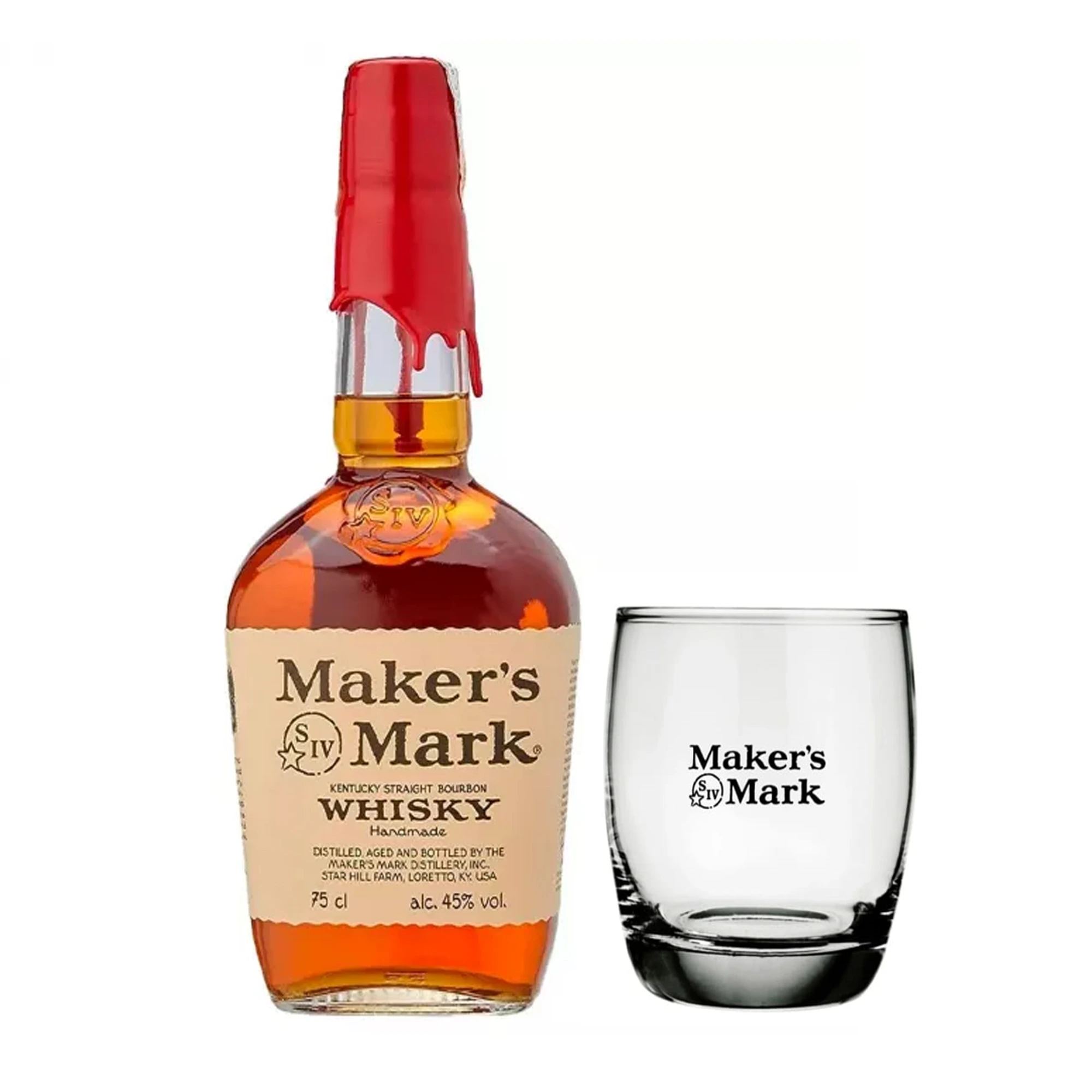 Whisky Maker's Mark Bourbon 750ml + 01 Copos Vidro
